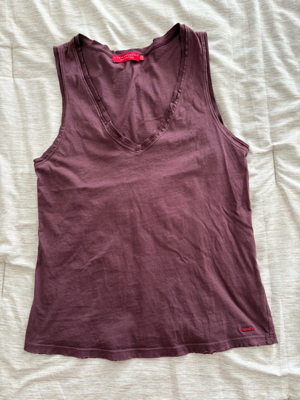 N:philanthropy Sleeveless V-Neck Purple Tank